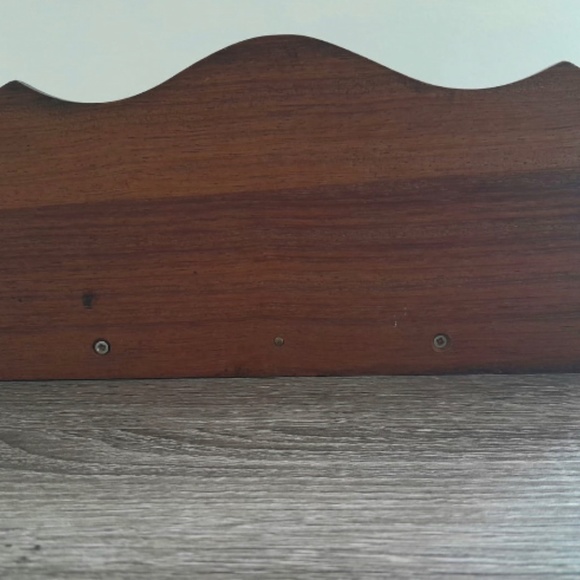 Vintage Wooden Wallet and Eye Glasses Stand Tennis Serve  Brown - Picture 3 of 6